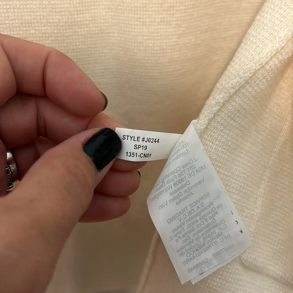 J.Crew 365 sweater jacket. Off white color. 3/4 sleeves. Sz M - Picture 3 of 9